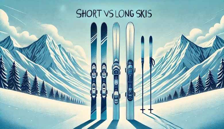 Comparison of short vs long skis on the slopes